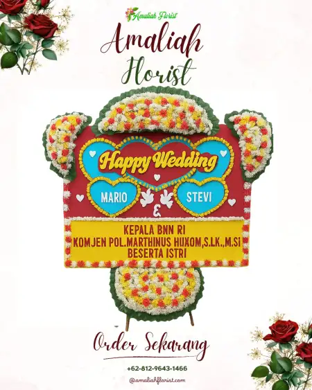 Papan Bunga Pernikahan Kopek
